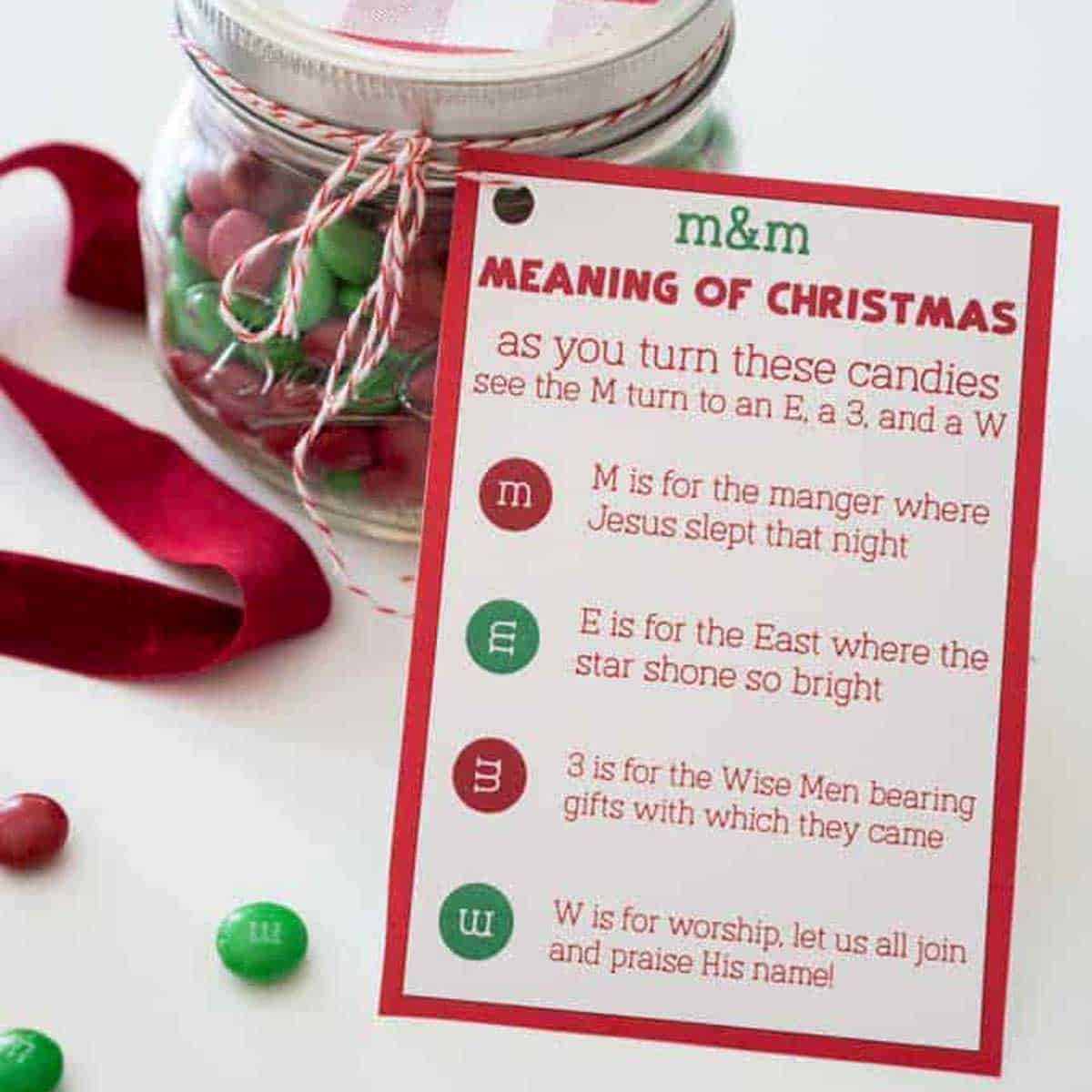 m&m christmas poem printable & gift - south georgia style
